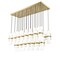 Z-Lite Cayden Linear Chandelier, 23-Light, 18in W x 54in L x 16.75in H, Modern Gold/Clear + Etched Opal 1946P-23L-MGLD - alternate 4